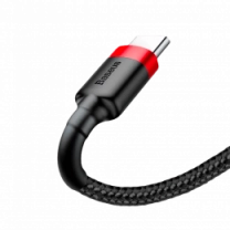 Кабель USB Type-C Baseus Cafule Cable USB For Type-C 3A 1M Red+Black (CATKLF-B91)