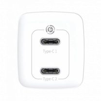 Адаптер Baseus GaN Lite Quick Charger C+С 65W EU White (CCGAN2L-E02)