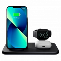 Зарядна станцiя Zens Stand + Watch 4 in 1 Aluminium Wireless Charger Black with 45W USB-C PD Charger (ZEDC15B/00)