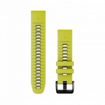 Ремінці для годинника Garmin QuickFit 22 силіконові, кольору електрік лайм/графітові