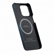 Чехол Pitaka MagEZ Case 4 Twill 1500D Black/Blue for iPhone 15 Pro (KI1508P)