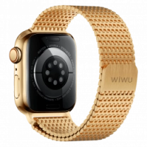 Ремінець Wiwu для Apple Watch 42/44/45/49mm Domino band Gold