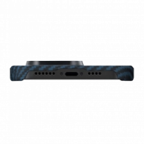 Чохол Pitaka MagEZ Case 3 Twill 1500D Black/Blue for iPhone 14 Pro (KI1408P)