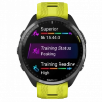 Garmin Forerunner 965 Carbon Gray Titanium Bezel w. Black Case and Amp Yell/Black S. Band (010-02809-02/12)