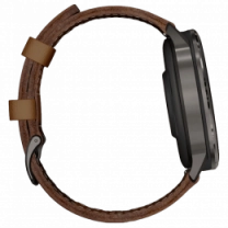 Смарт-часы Garmin Venu 4 45 mm Slate with Brown Leather Band (010-03014-03)