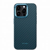 Чохол Pitaka MagEZ Case Pro 4 Twill 1500D Black/Blue for iPhone 15 Pro Max (KI1508PMPA)