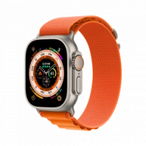 Смарт-годинник Apple Watch Ultra 49mm Titanium Case with Orange Alpine Loop - Medium (MQFL3)