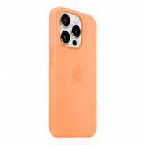 Чехол силиконовый iPhone 15 Pro Silicone Case with MagSafe Orange Sorbet (MT1H3)