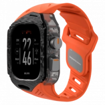 Ремінець AULUMU Carbon Fiber Cover+White Band  carbon+orange A01-CF-WT