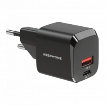Адаптер Keephone 30W 2-Port GaN Power Adapter black (CH-23091blk)