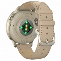 Смарт-часы Garmin Venu 4 41 mm Lunar Gold with Light Sand Leather Band (010-03013-03)