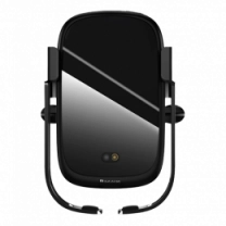 Автотримач-АЗП Baseus Rock-Solid Vehicle Wireless Black (WXHW01-B01)