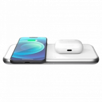 Зарядна станція Zens Dual Aluminium Wireless Charger White USB-C 30W PD Wall Charger (ZEDC10W/00)