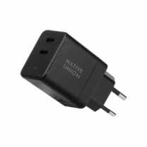 Зарядний пристрій Native Union Fast GaN Charger PD 35W Dual USB-C Port Black (FAST-PD35-BLK-EU)