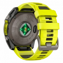Спортивний годинник Garmin Fenix 8 51mm Solar Sapphire Titanium w. Amp Yellow/Graphite Silicone Band (010-02907-20/21)