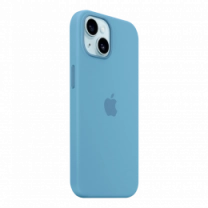 Чехол силиконовый iPhone 15 Plus Silicone Case with MagSafe Winter Blue (MT193)