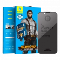 Захисне 2.5D скло Blueo Full Cover Anti-Peep для Apple iPhone 16 Pro (6.3") (Чорний)