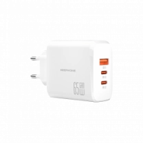 Адаптер Keephone 65W 3-Port GaN Power Adapter white (CH-23121wht)