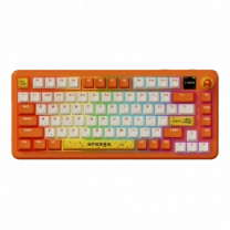 Беспроводная механическая клавиатура Ajazz  AK820 MAX Avocado Switch Orange-White Theme-RGB--With Screen (AK820MAX-AS-OW)