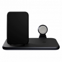 Зарядна станцiя Zens Stand + Watch 4 in 1 Aluminium Wireless Charger Black with 45W USB-C PD Charger (ZEDC15B/00)