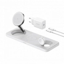 Бездротова зарядна станція ANKER MagGo Wireless Charging Station 15W 3-in-1 Pad (Білий)