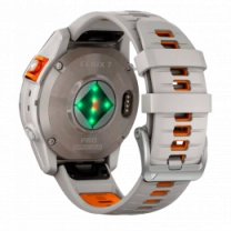 Смарт-часы Garmin Fenix 7 Pro Sapphire Solar Titanium w. Fog Gray/Ember O. Band (010-02777-20/21) UA