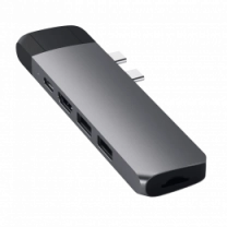 Хаб Satechi Aluminum Type-C Pro Hub Adapter with Ethernet Space Gray (ST-TCPHEM)