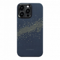 Чехол Pitaka MagEZ Case 4 Twill 1500D Black/Blue для iPhone 15 Pro Max (KI1508PM)