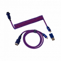 Кабель Type-A/Type-C Keychron Premium Coiled Aviator Cable-Straight Purpule