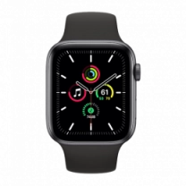Смарт-годинник Apple Watch SE 44mm Space Gray Aluminum Case with Black Sport Band (MYDT2)