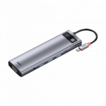Хаб Baseus Multifunctional Metal Gleam 11-in-1 Type-C (Gray) (CAHUB-CT0G)