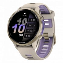 Смарт-часы Garmin Forerunner 970 Soft Gold Titanium w. French Gray C. and French Gray/T. Indigo Band (010-02969-02/12)