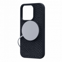 Чехол Njord Salmon Leather MagSafe Case Black для iPhone 15 Pro (NA53SL00)