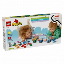 Конструктор LEGO DUPLO Town Автомобили для гонок и пилоты команд Формулы-1