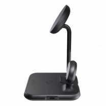 Зарядний пристрій Zens 4-in-1 Magnetic + Watch Aluminium Wireless Charger Black (ZEDC20B/00)