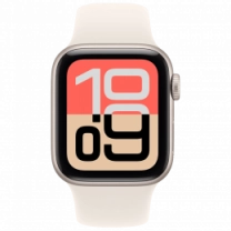 Apple Watch SE 3 GPS + Cellular 44mm Starlight Aluminium Case with Starlight Sport Band - S/M (MEPE4)