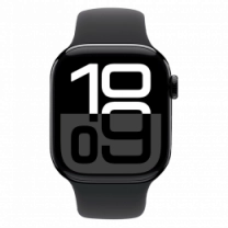 Apple Watch Series 10 42mm Jet Black Aluminum Case with Black Sport Band S/M (MWWE3) Б/У