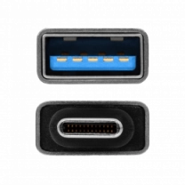 Адаптер AXAGON RUCM-AFA USB 3.0 Type-C Male-Type-A рамка алюминиевая, Серый