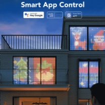 Гірлянда Smart LED Govee H70B1 Curtain Light RGB, 520 LEDs, RGBIC, IP65/IP44, 10м, кабель прозорий