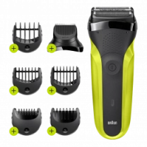 Электробритва BRAUN 300BT Series 3 5408 Black/Green (4210201276395)