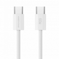 Кабель Keephone PD 60W Type-C to Type-C Woven Cable white 1m (DC-23241wht)
