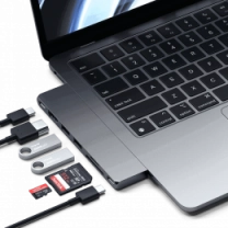 Хаб Satechi Aluminum USB-C Pro Hub Slim Adapter Space Gray (ST-HUCPHSM)