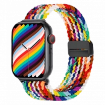 Ремешок Wiwu для Apple Watch 38/40/41mm Braided Nylon magnetic watch band Rainbow