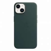Чехол кожаный iPhone 14 Leather Case with MagSafe Forest Green (MPP53)
