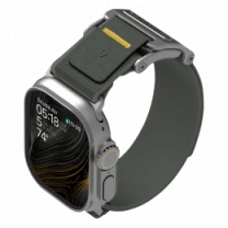 Ремінець AULUMU A11 band for Apple Watch,  Silver buckle+Orange Strap silver+misty green A11-NL-SL-OG