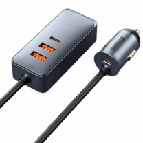 АЗП Baseus Square Metal 120W 2USB+2Type-C (CCBT-A0G) Grey