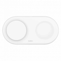 Зарядний пристрій бездротовий Belkin 2в1 15Вт Pad Qi2, білий