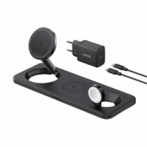 Бездротова зарядна станція ANKER MagGo Wireless Charging Station 15W 3-in-1 Pad (Чорний)