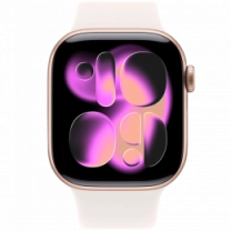 Apple Watch Series 11 GPS 42mm Rose Gold Aluminium Case with Light Blush Sport Band - M/L (MEU44)