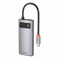 Хаб Baseus Multifunctional Metal Gleam 4-in-1 Type-C (Gray) (CAHUB-CY0G)